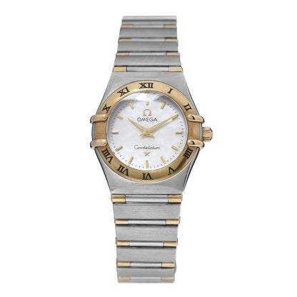 Omega Stainless Steel 18K Yellow Gold Mother of Pearl 22mm Constellation Quartz Watch 1262.70 1 of 7