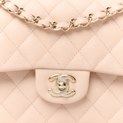 Chanel Caviar Quilted Medium Double Flap Light Beige 9 of 12