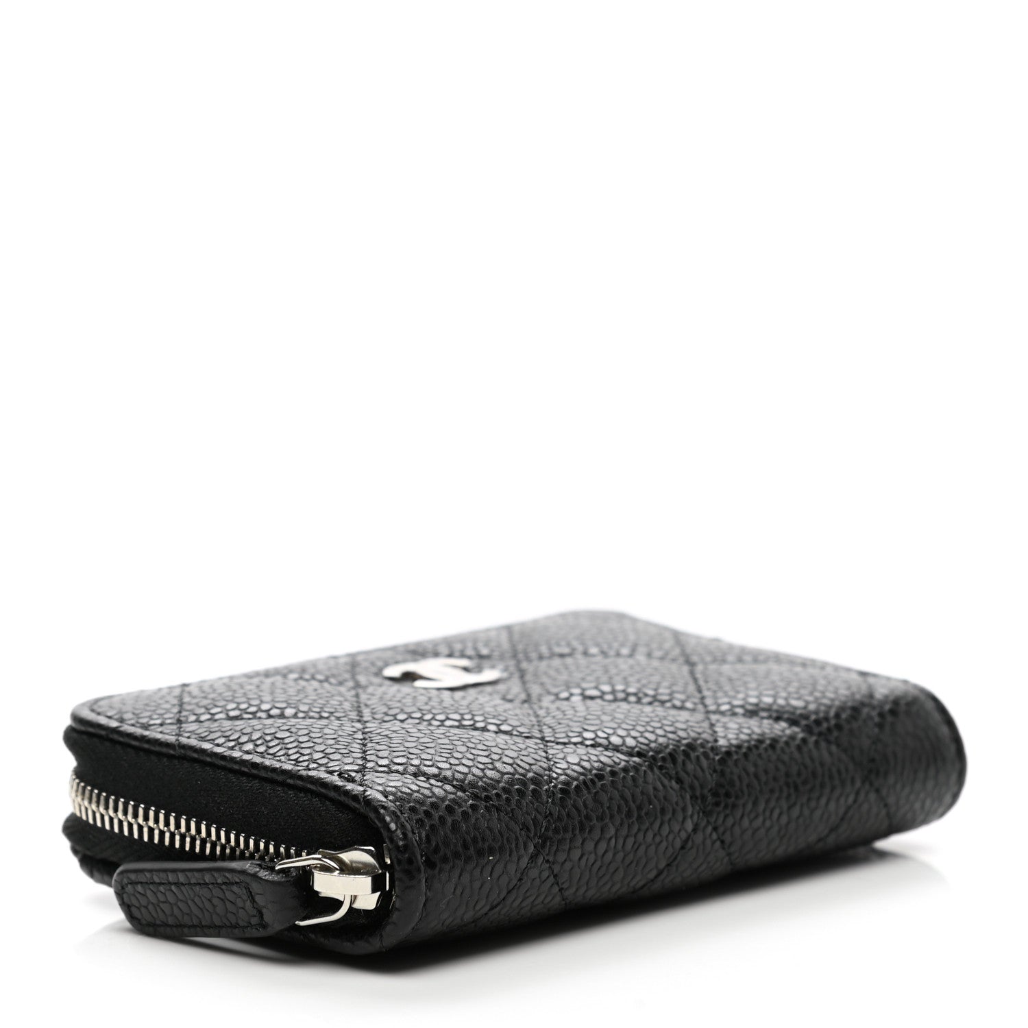 Chanel Caviar Quilted Zip Coin Purse Black 4 of 7