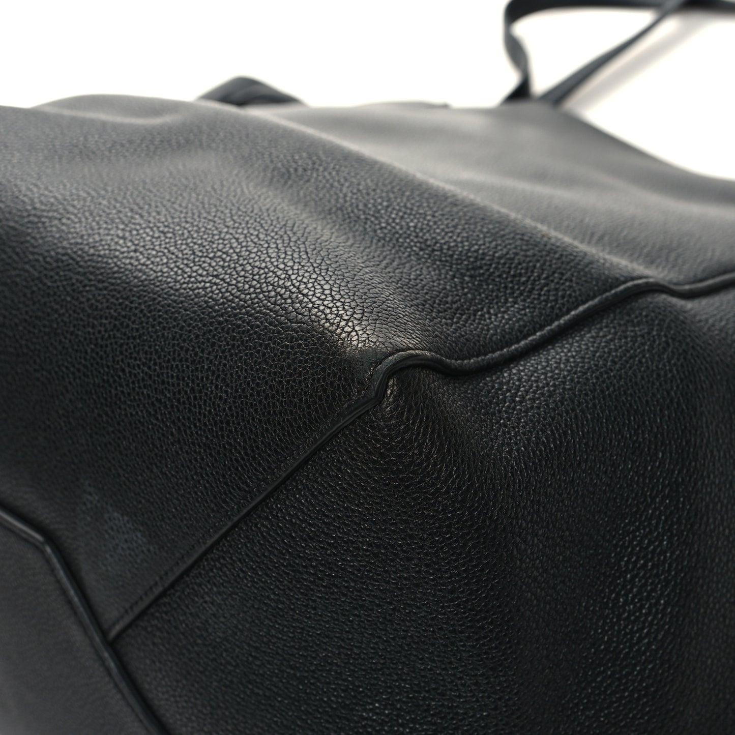 Soft Grained Calfskin Medium Belt Cabas Phantom Black