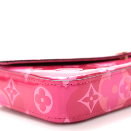 Louis Vuitton Vernis Valentine Pochette Felicie Chain Wallet Fuchsia 10 of 12