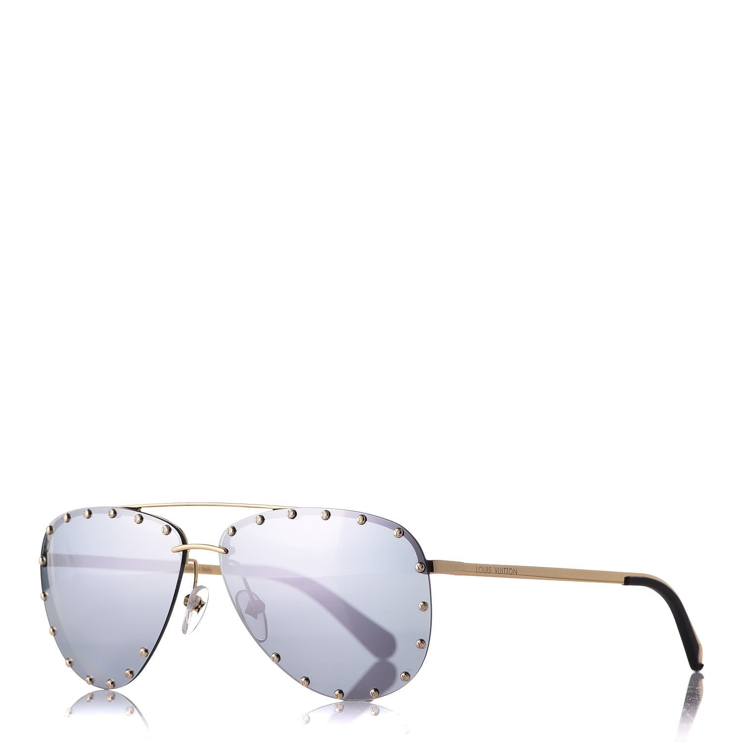 Louis Vuitton The Party Aviator Sunglasses Z0923U Silver 1 of 9