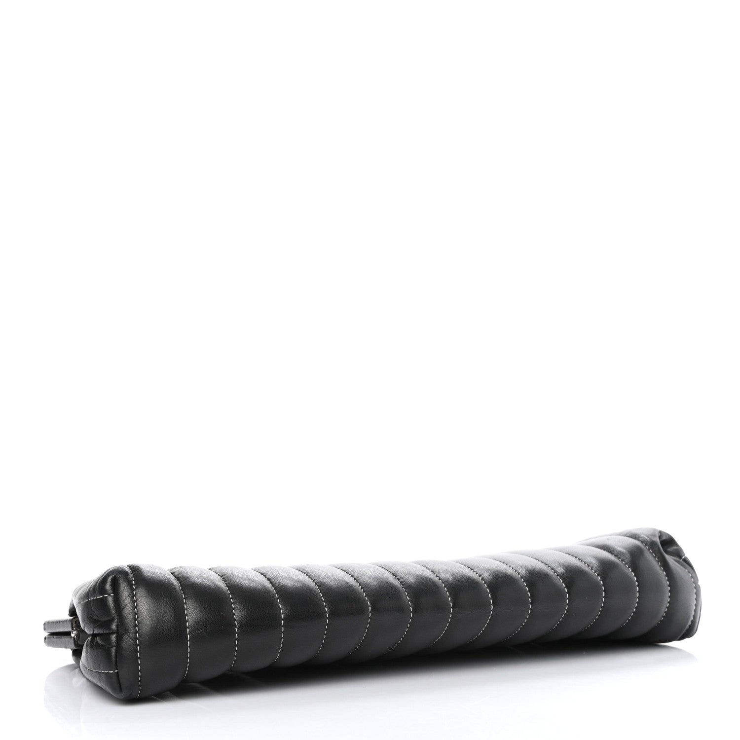 Chanel Lambskin Vertical Quilted Mademoiselle Clutch Black 4 of 7