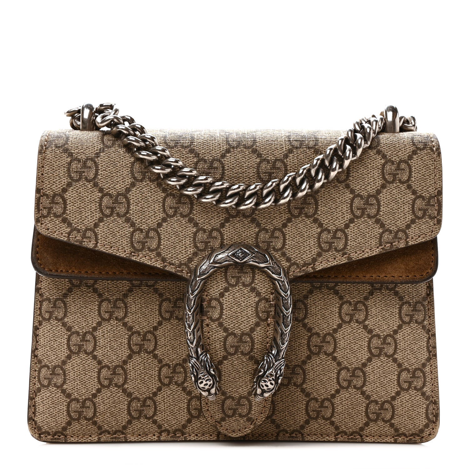Gucci GG Supreme Monogram Mini Dionysus Shoulder Bag Taupe 1 of 12
