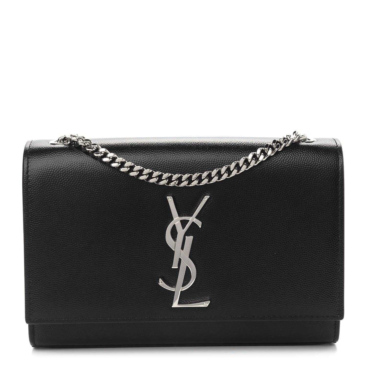 Saint Laurent Grain De Poudre Small Monogram Kate Satchel Black 1 of 8