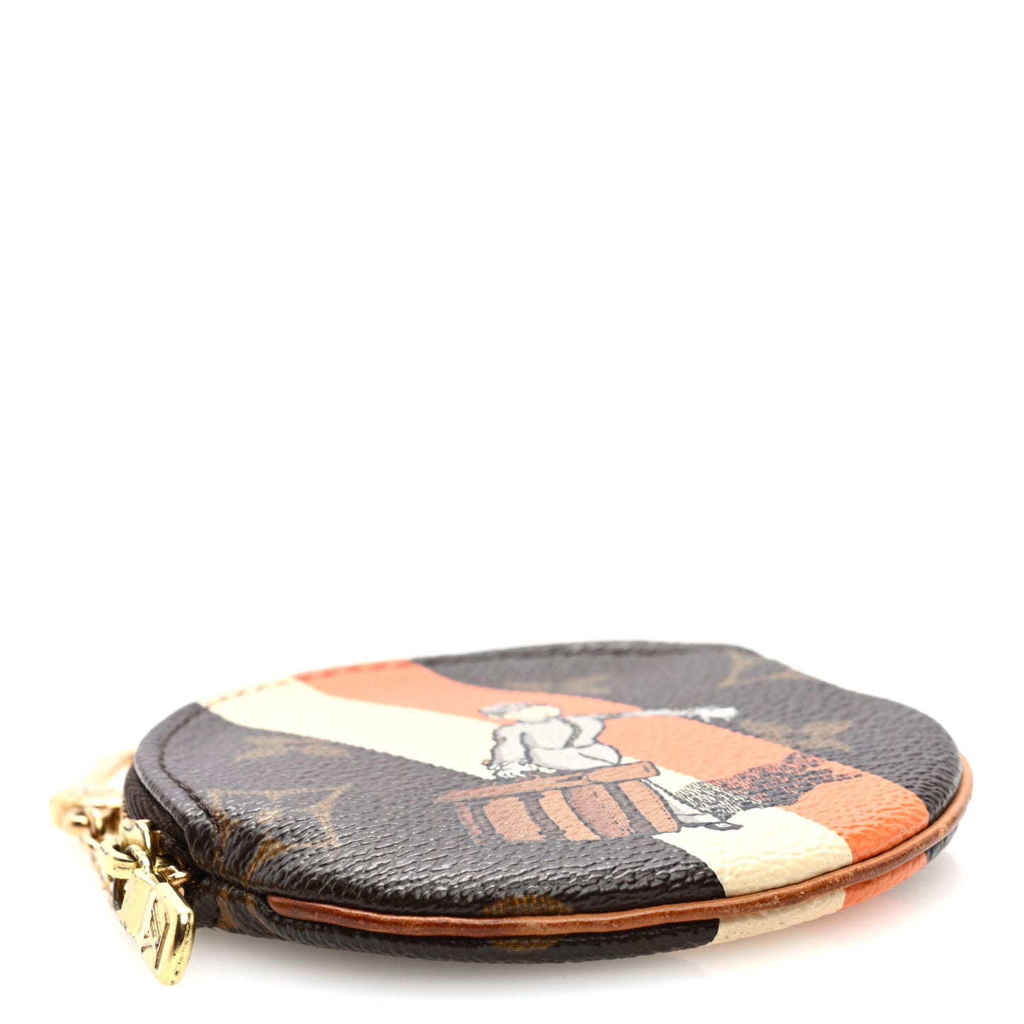 Monogram Groom Round Coin Purse