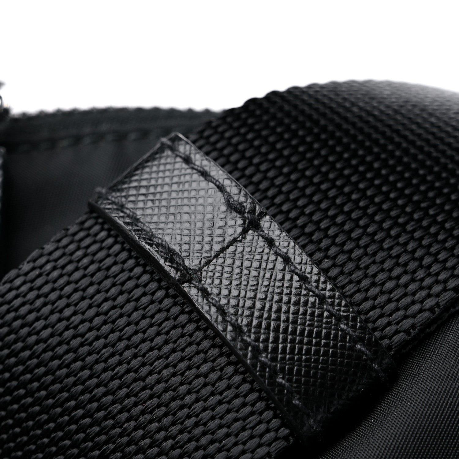Prada Tessuto Nylon Vela Saffiano Tote Black 12 of 13