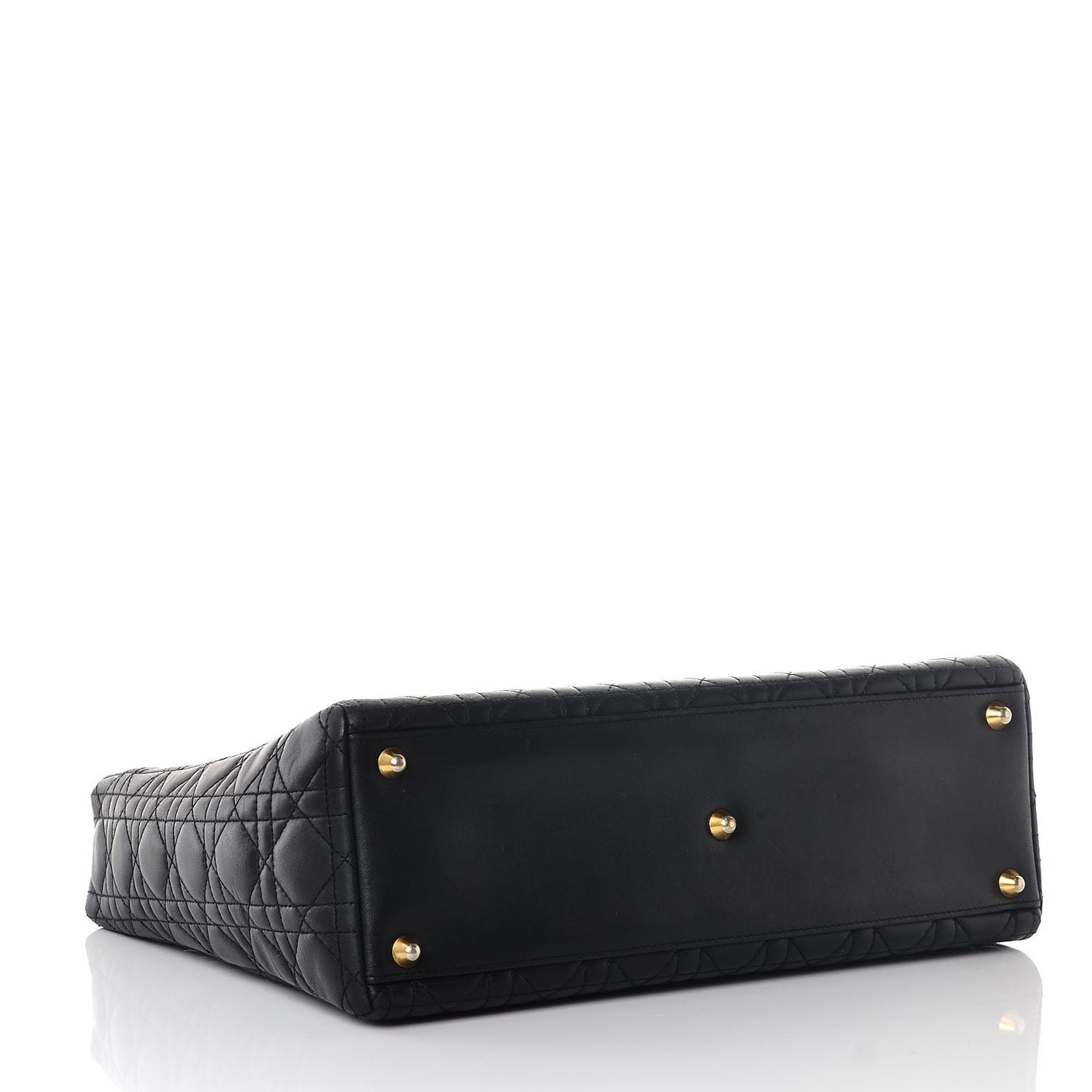 Lambskin Cannage Large Lady Dior Black