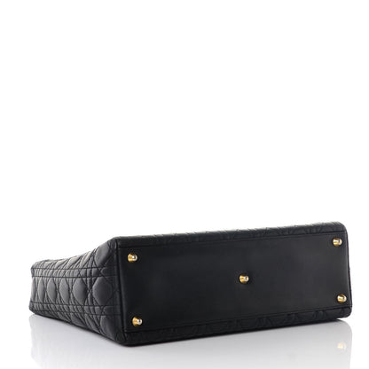 Christian Dior Lambskin Cannage Large Lady Dior Black 4 of 8