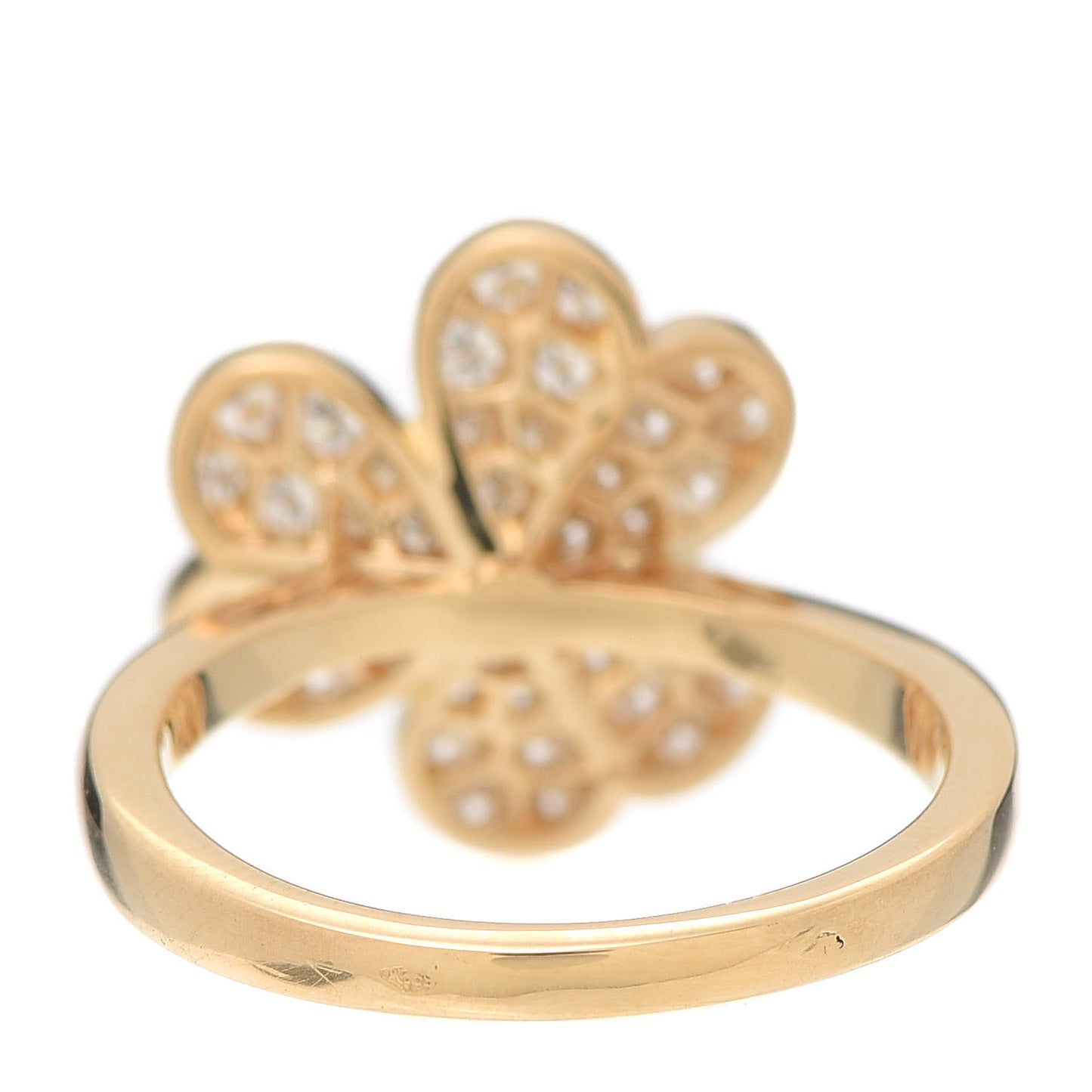 18K Yellow Gold Diamond Small Frivole Pave Ring 55 7.25