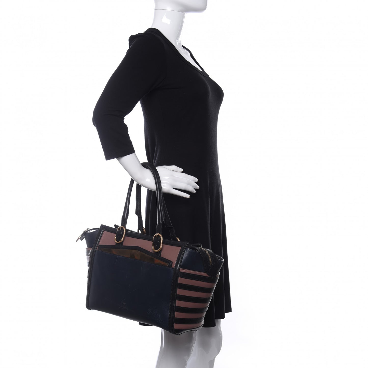 Calfskin Farida Bowler Bag Multicolor