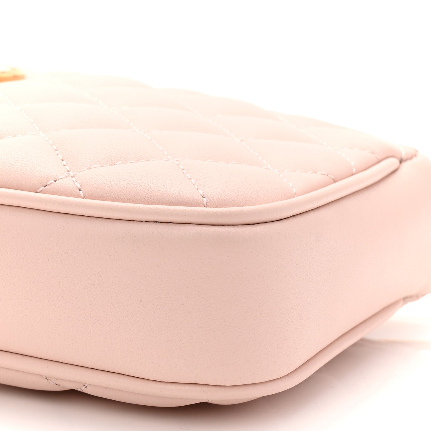 Nappa Quilted La Medusa Crossbody Light Pink