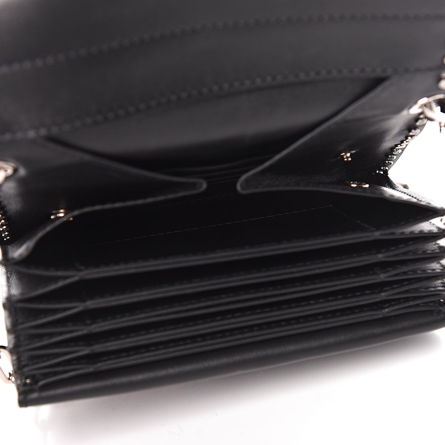 Vitello Loveblade Embellished Accordion Flap Bag Black Multicolor