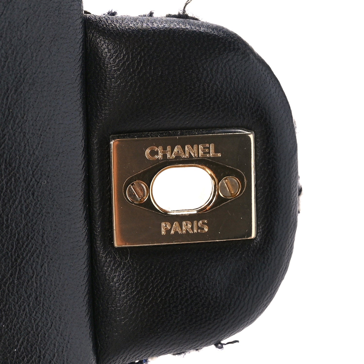 Chanel Glittered Tweed Quilted Mini Rectangular Flap Navy Blue 7 of 11
