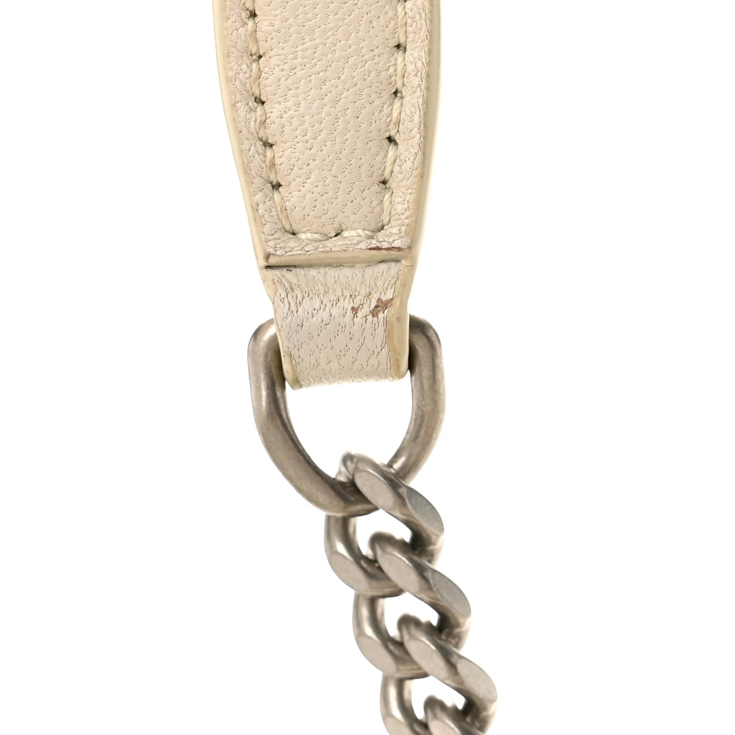 Lambskin Quilted Toy Loulou Puffer Monogram Chain Satchel Crema Soft