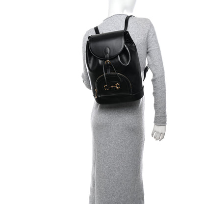 Gucci Boarded Plutone Calfskin Horsebit 1955 Single Buckle Backpack Black 2 of 11