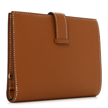 Hermes Epsom Bearn Compact Wallet Gold Gold 3 of 6