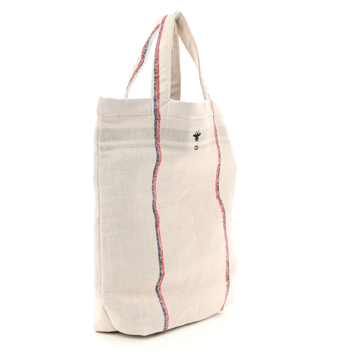 Christian Dior Canvas Union Print Cruise Tote Ivory Black 3 of 9