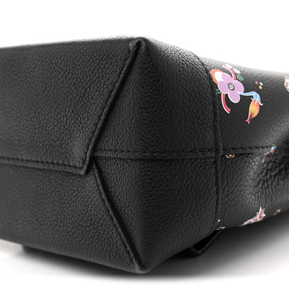 Louis Vuitton Calfskin Flower Lockme Mini Backpack Black Multicolor 19 of 23