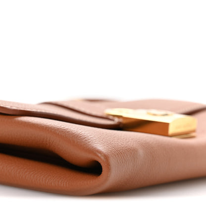 Louis Vuitton Grained Calfskin Low Key Wallet On Chain Cognac 9 of 11