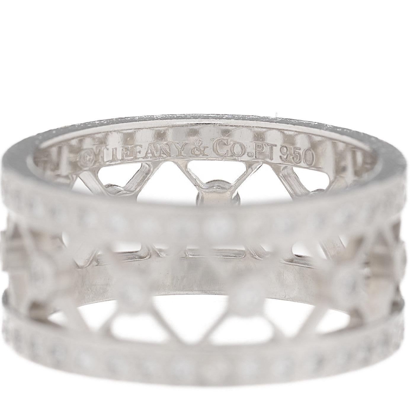 Tiffany Platinum Diamond Voile Ring 47 4 7 of 10