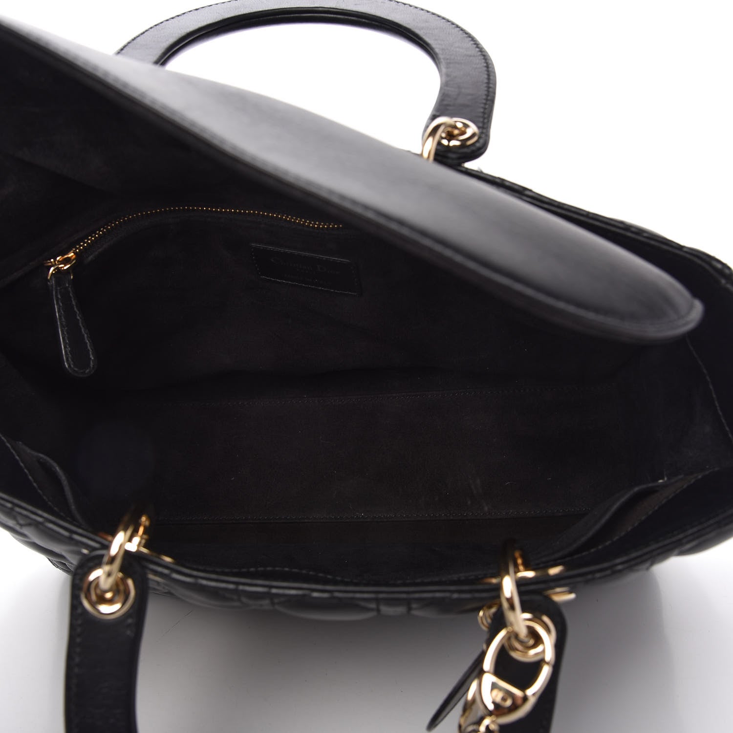 Christian Dior Lambskin Cannage Large Lady Dior Black 5 of 10