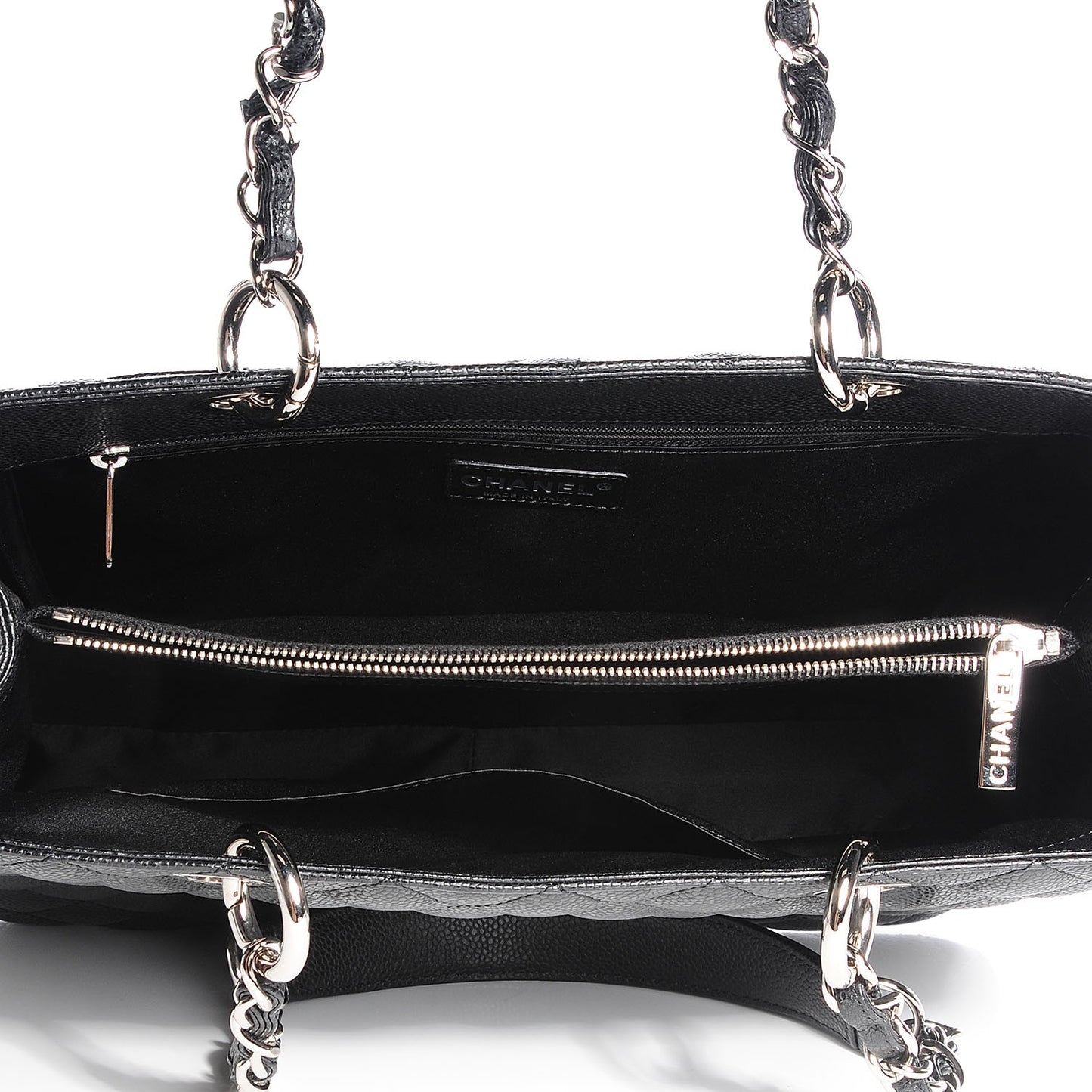 Caviar Quilted Grand Shopping Tote GST Black