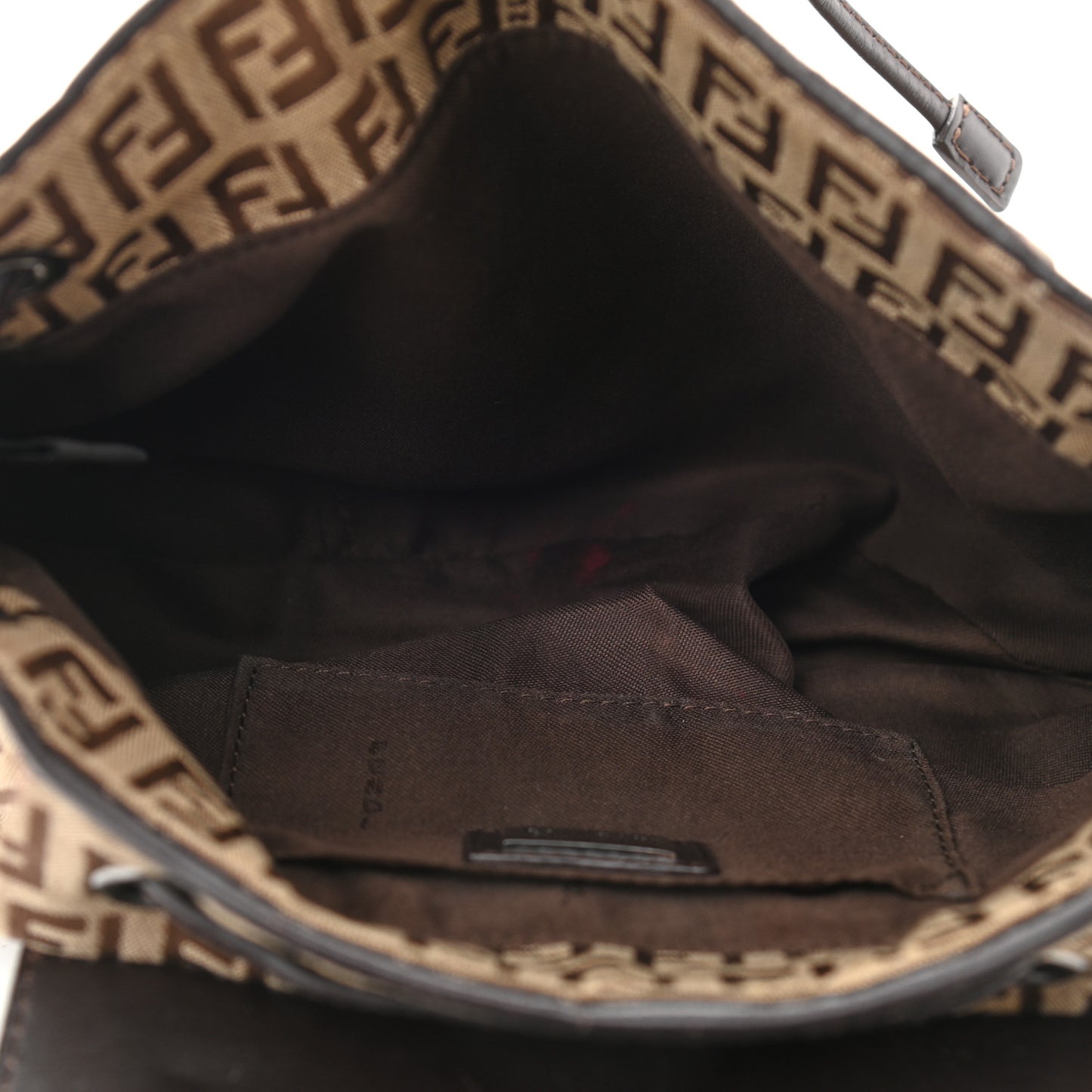 Zucchino Vitello Drawstring Shoulder Bag Testa di Moro Beige