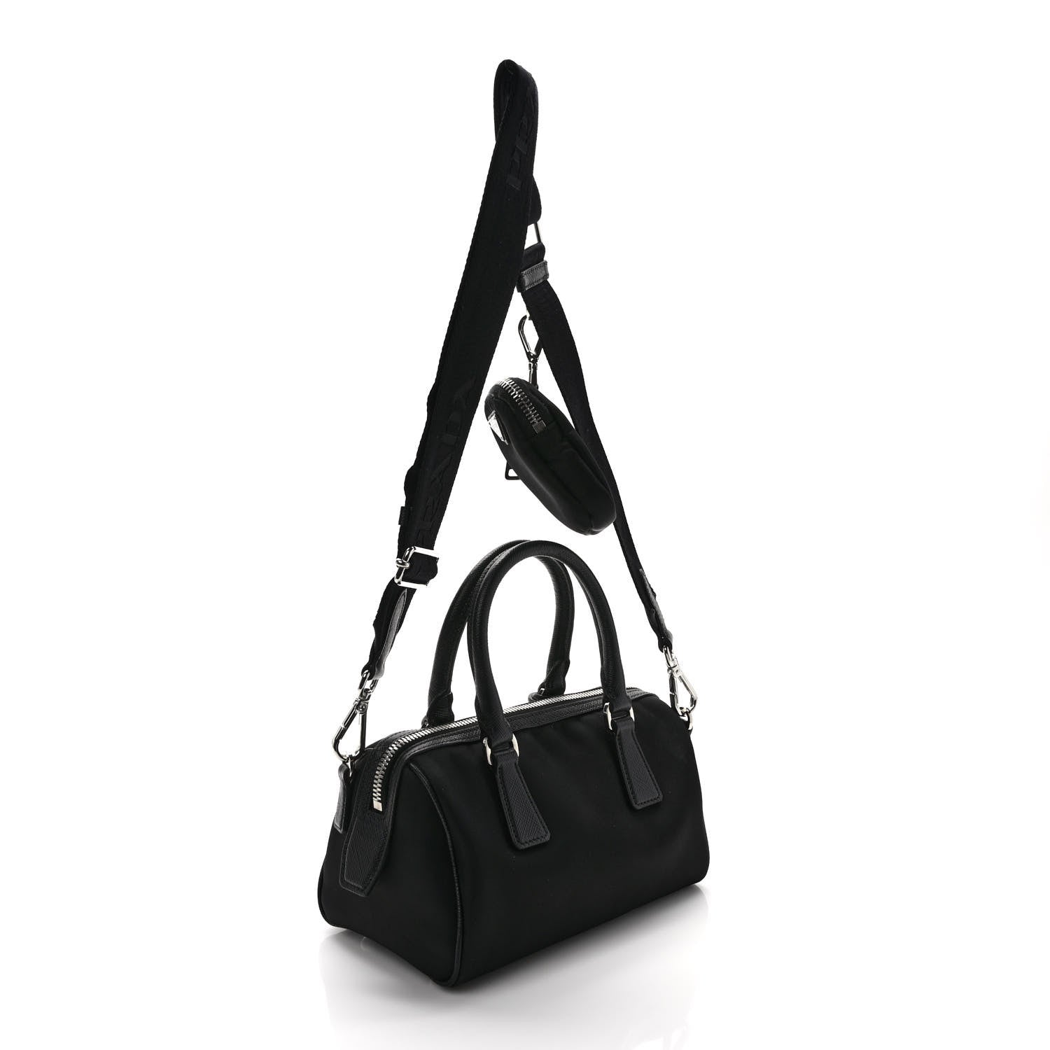 Prada Nylon Saffiano Re-Edition 2005 Top Handle Crossbody Bag Black 3 of 9