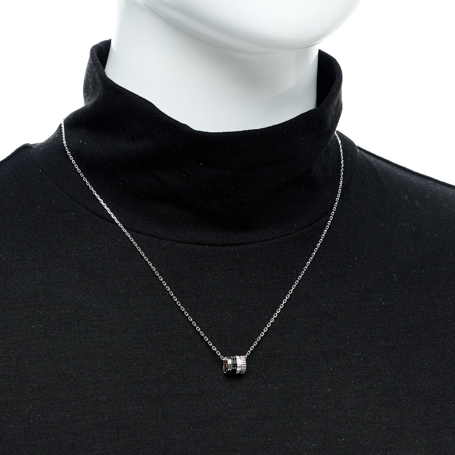 Boucheron 18K White Gold Diamond PVD Quatre SM Ring Pendant Necklace 2 of 6