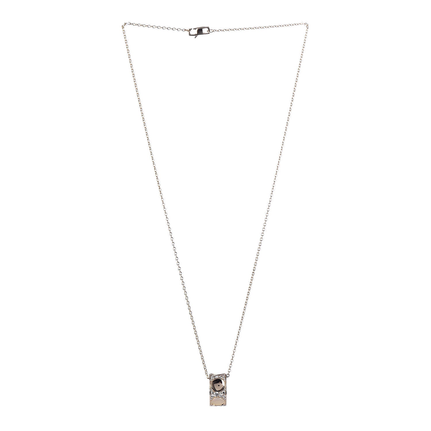 Louis Vuitton 18K Yellow Gold Diamond Empreinte Pendant Necklace 3 of 7