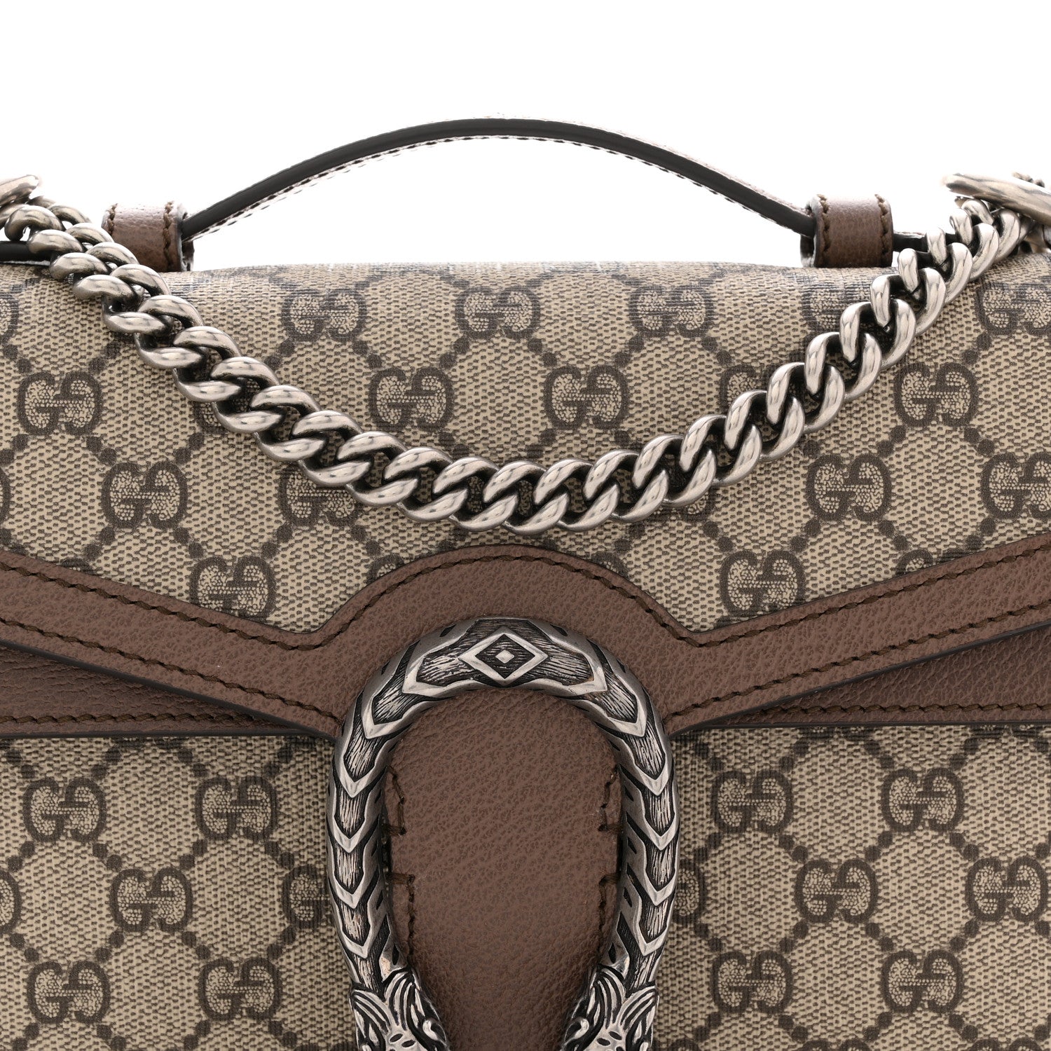 Gucci GG Supreme Monogram Textured Dollar Calfskin Top Handle