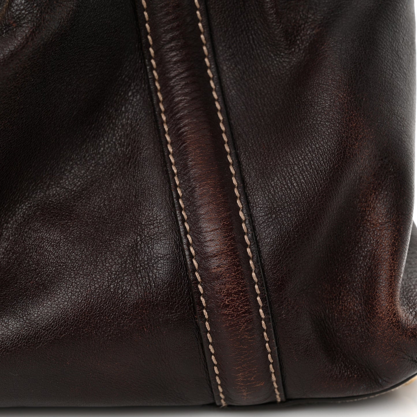 Calfskin Medium Britt Tote Dark Brown