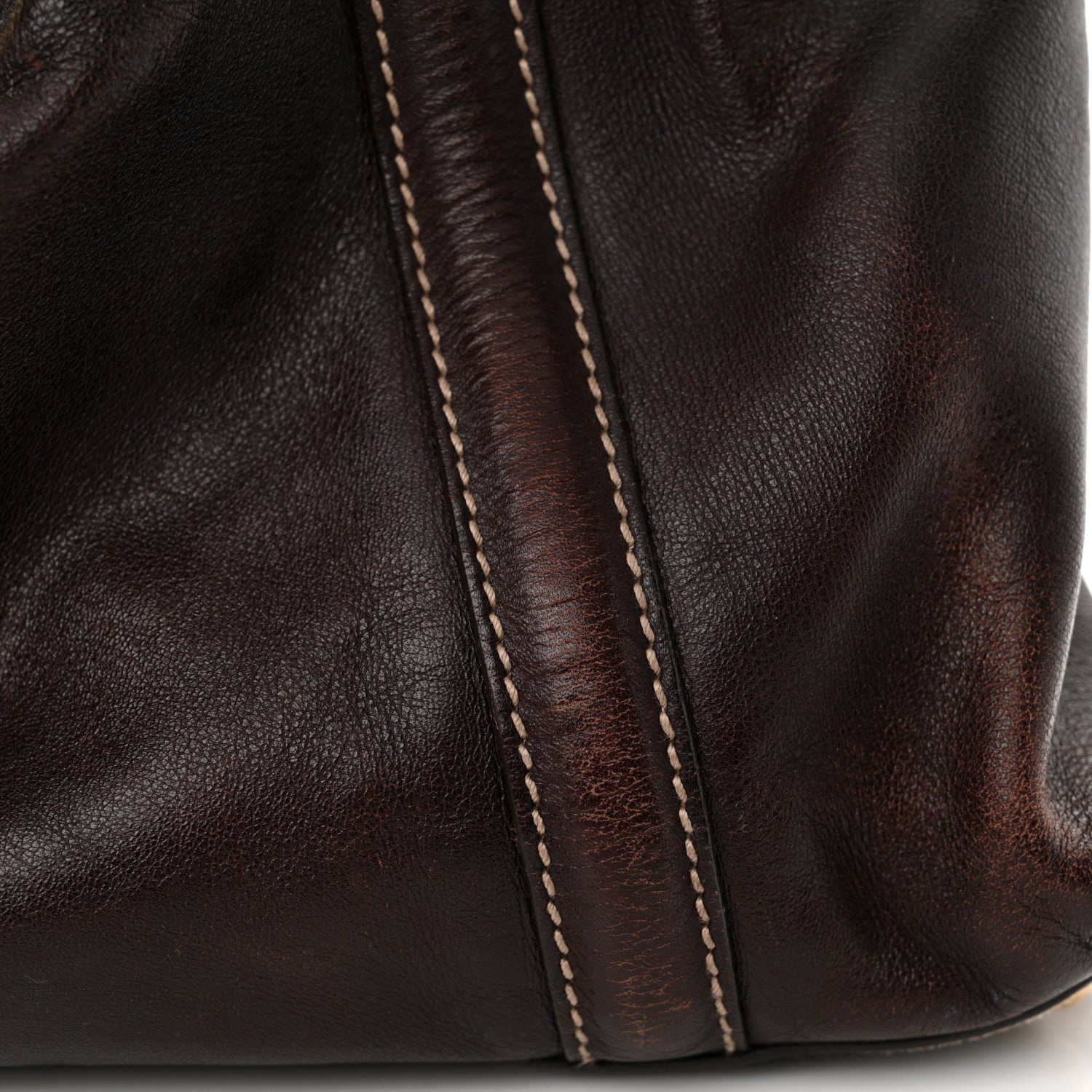 Gucci Calfskin Medium Britt Tote Dark Brown 16 of 17