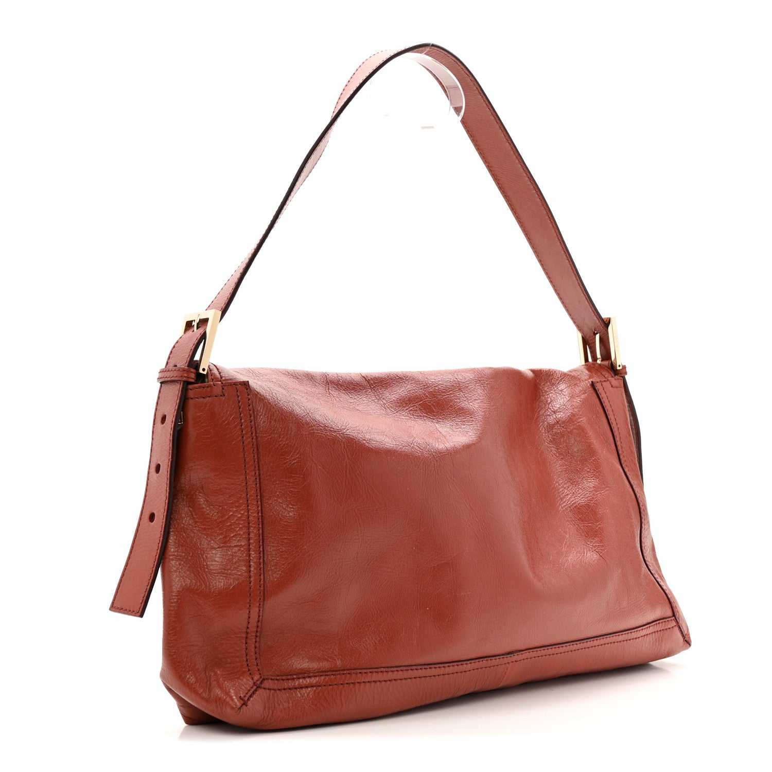 Fendi Vitello Acqua Large Convertible Baguette Bag Pompei 3 of 14