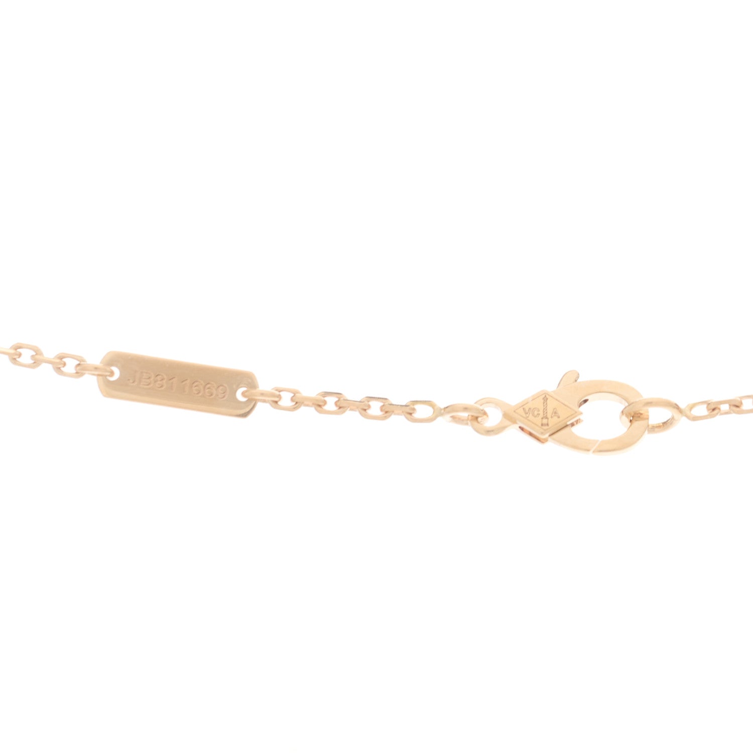 Van Cleef & Arpels 18K Rose Gold Diamond Small Frivole Pendant Pave Necklace 3 of 6