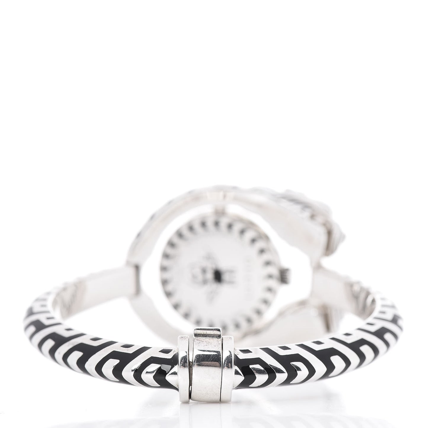 Sterling Silver Black Mother of Pearl 23mm Dionysus Quartz Watch