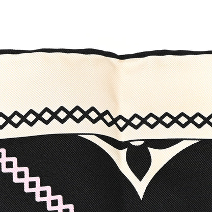 Louis Vuitton Silk Monogram Croisillon Scarf Black 7 of 10
