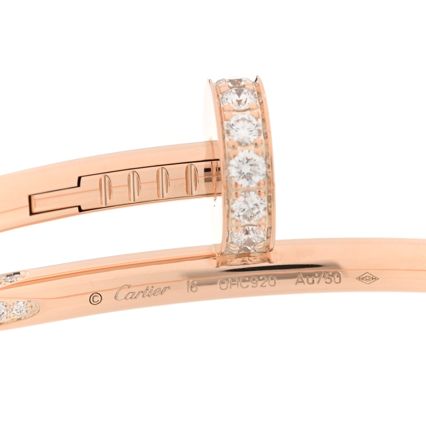 18K Pink Gold Diamond Juste Un Clou Bracelet 16