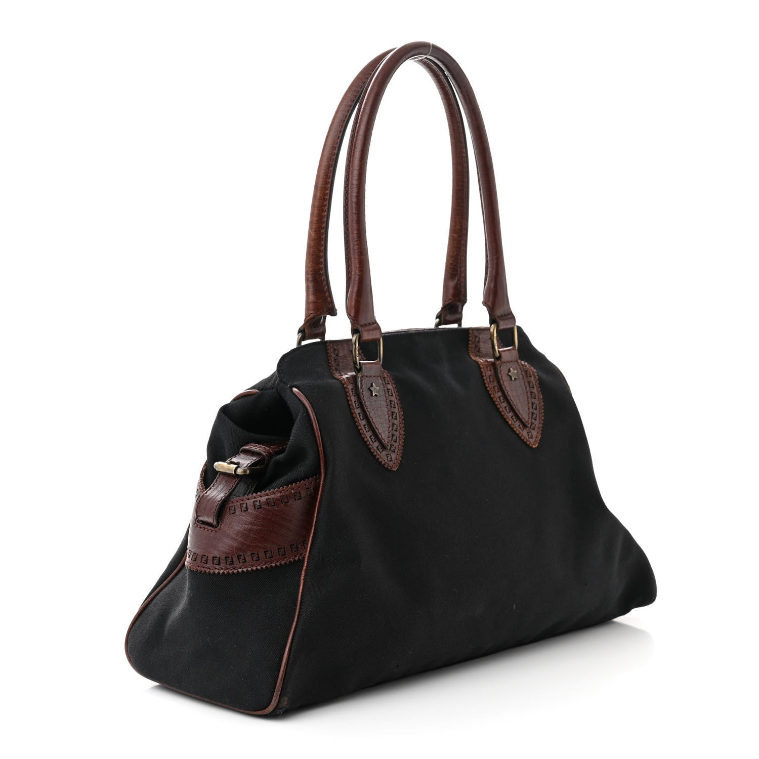 Fendi Canvas Bag De Jour Tote Black Tobacco 3 of 21