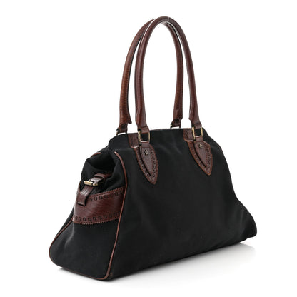 Fendi Canvas Bag De Jour Tote Black Tobacco 3 of 21