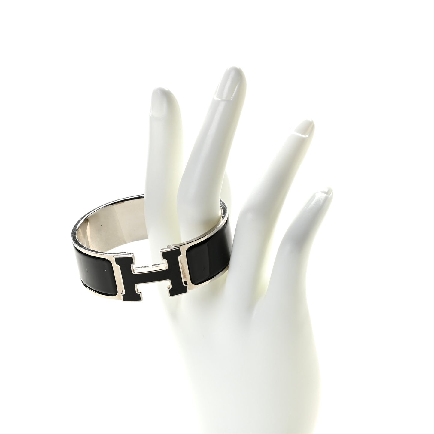 Enamel Wide Clic Clac H Bracelet PM Black