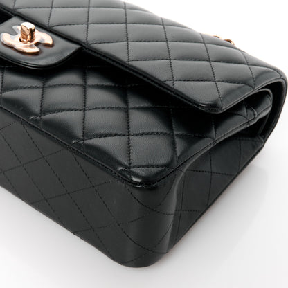Chanel Lambskin Quilted Medium Double Flap Black 11 of 12