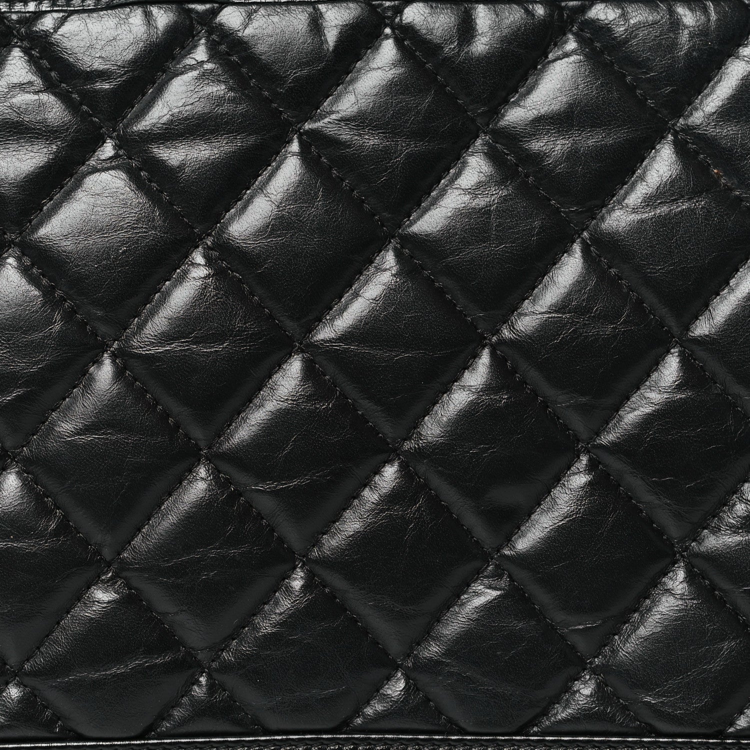 Chanel Aged Calfskin Quilted Medium Gabrielle Cosmetic Case Black 8 of 10