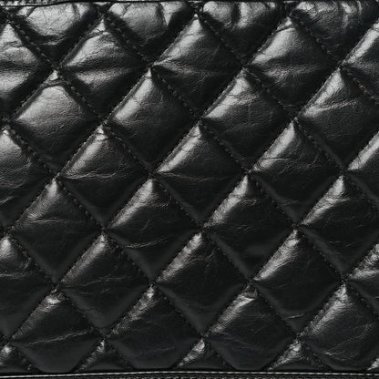 Chanel Aged Calfskin Quilted Medium Gabrielle Cosmetic Case Black 8 of 10