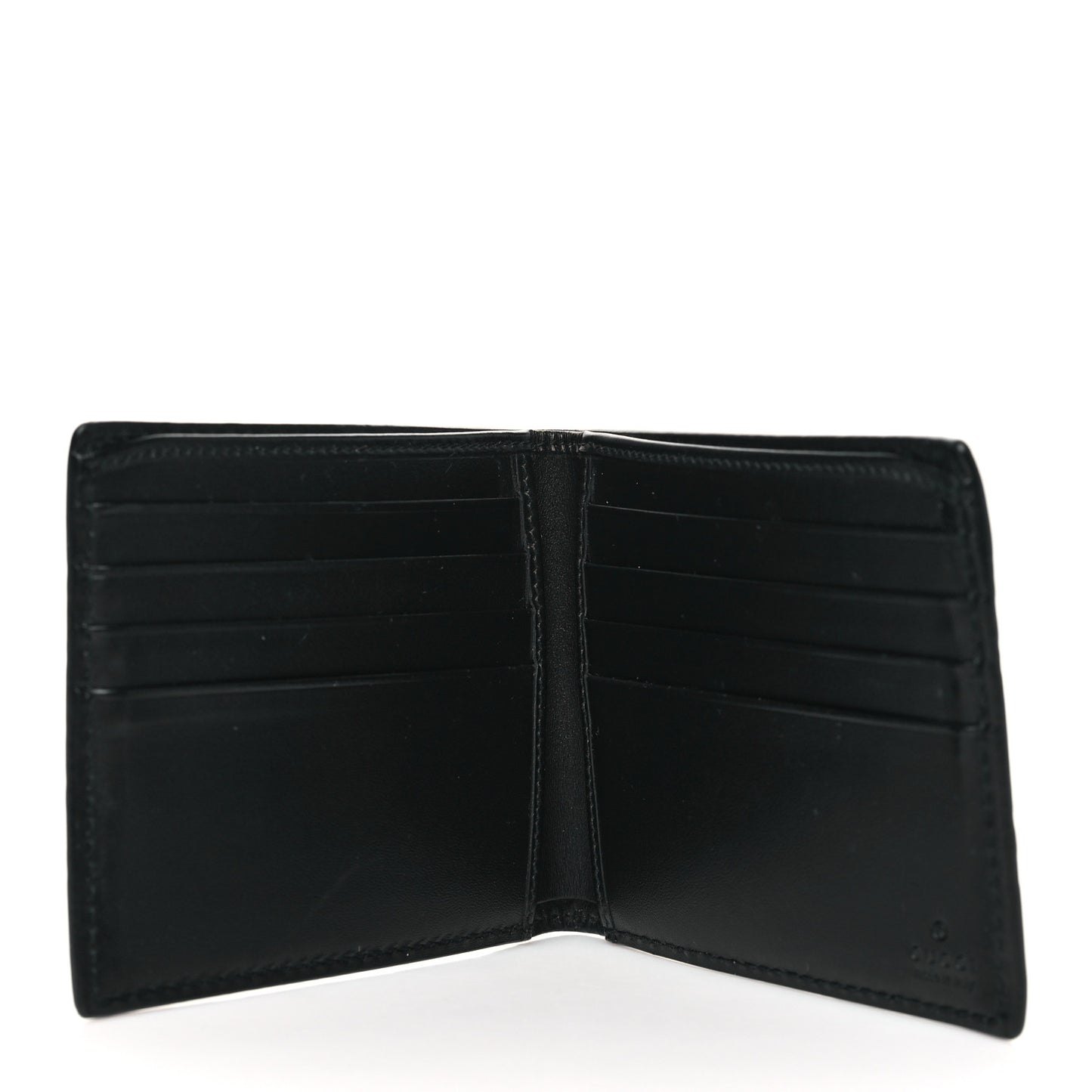 Guccissima Signature Web New Web Bi-Fold Wallet Black
