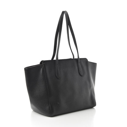 Gucci Pebbled Calfskin Small Swing Tote Black 3 of 10