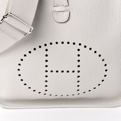 Hermes Taurillon Clemence Evelyne III PM Gris Perle 10 of 10