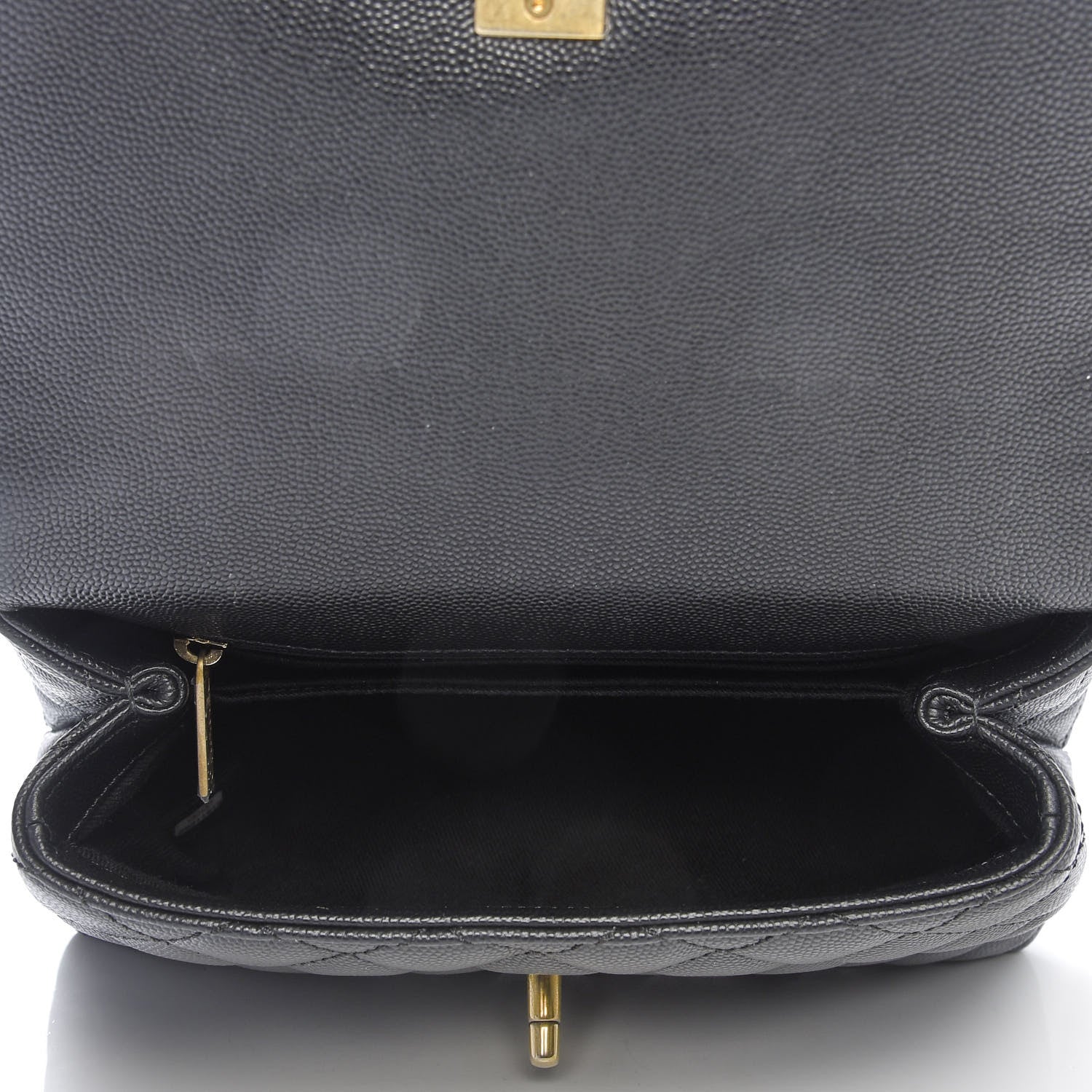 Chanel Caviar Lizard Embossed Quilted Mini Coco Handle Flap Black 6 of 9