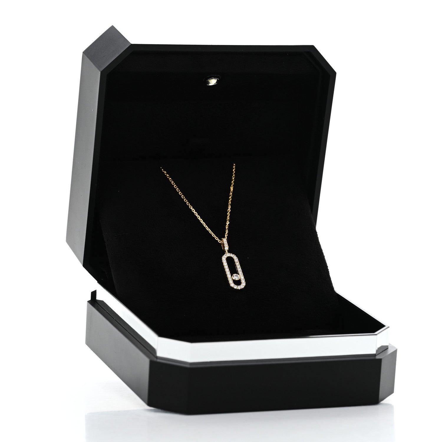 Messika 18K Yellow Gold Diamond LM Move Uno Pave Pendant Necklace 6 of 6